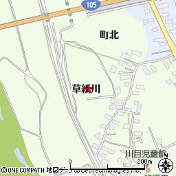 秋田県大仙市川目草紙川周辺の地図