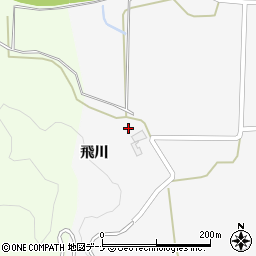 秋田県由利本荘市北福田飛川周辺の地図