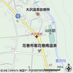 大沢温泉周辺の地図