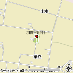 羽貫谷地神社周辺の地図