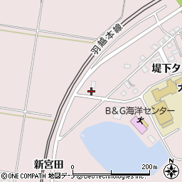 秋田県由利本荘市中館新宮田177周辺の地図