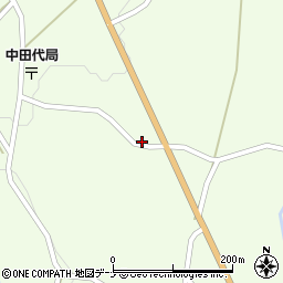秋田県由利本荘市中田代上ノ山周辺の地図