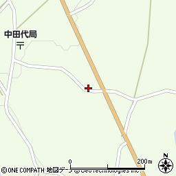 秋田県由利本荘市中田代（上ノ山）周辺の地図