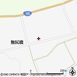 秋田県大仙市南外無尻橋周辺の地図