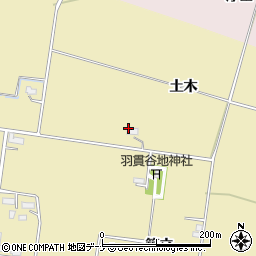 秋田県仙北郡美郷町羽貫谷地土木周辺の地図
