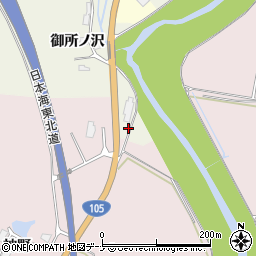 秋田県由利本荘市米坂御所ノ沢11周辺の地図
