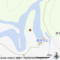 秋田県大仙市南外細越周辺の地図