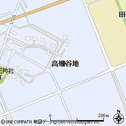 秋田県大仙市大曲高畑谷地周辺の地図