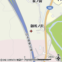 秋田県由利本荘市米坂道下周辺の地図