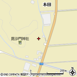 秋田県大仙市大曲西根仁応治周辺の地図
