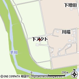 秋田県由利本荘市岩谷町（下アクト）周辺の地図