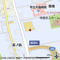 秋田県大仙市飯田周辺の地図
