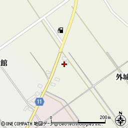 秋田県仙北郡美郷町中野外城周辺の地図