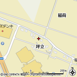秋田県大仙市和合坪立周辺の地図