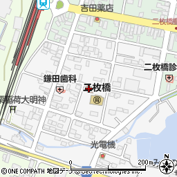 二枚橋町会館周辺の地図