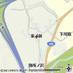 秋田県由利本荘市米坂家ノ前周辺の地図