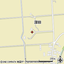 秋田県大仙市大曲西根深田周辺の地図