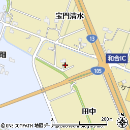 秋田県大仙市和合田中周辺の地図