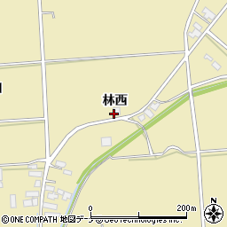 秋田県大仙市大曲西根（林西）周辺の地図