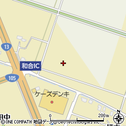 秋田県大仙市和合寺村周辺の地図