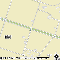 秋田県大仙市橋本稲荷周辺の地図