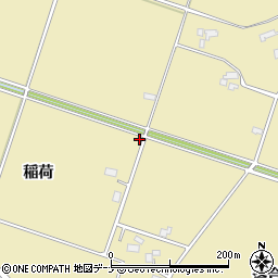 秋田県大仙市橋本（稲荷）周辺の地図
