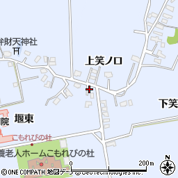 秋田県大仙市大曲上笑ノ口周辺の地図