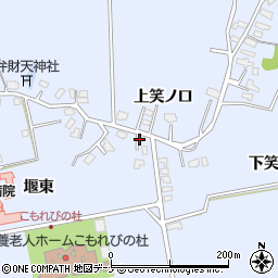 秋田県大仙市大曲（上笑ノ口）周辺の地図