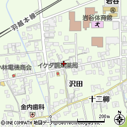 秋田県由利本荘市岩谷町日渡周辺の地図