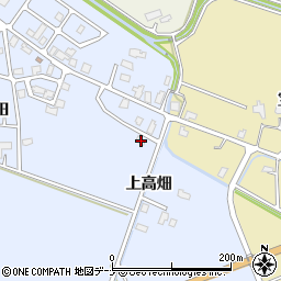 秋田県大仙市大曲上高畑162周辺の地図