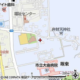 秋田県大仙市飯田堰東周辺の地図