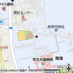 秋田県大仙市飯田（堰東）周辺の地図