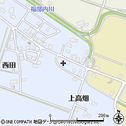 秋田県大仙市大曲上高畑112周辺の地図
