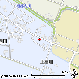 秋田県大仙市大曲上高畑111周辺の地図