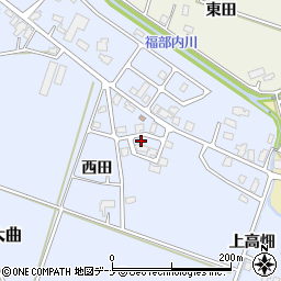秋田県大仙市大曲上高畑171周辺の地図