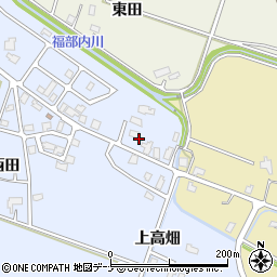 秋田県大仙市大曲（上高畑）周辺の地図