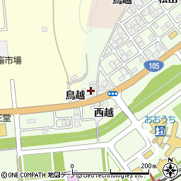 秋田県由利本荘市岩谷町西谷地周辺の地図
