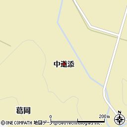 秋田県由利本荘市葛岡中道添周辺の地図
