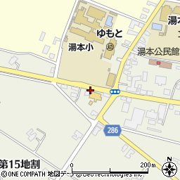 湯本学校前周辺の地図
