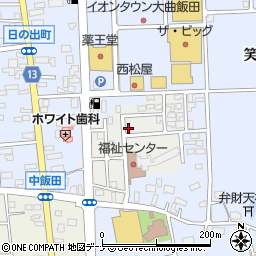 秋田県大仙市小貫高畑中荒所周辺の地図
