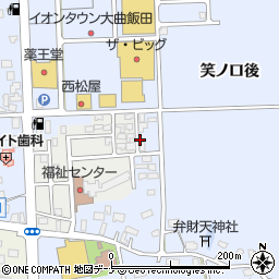 秋田県大仙市飯田屋舗通周辺の地図