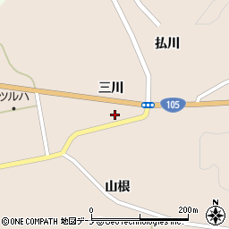 秋田県由利本荘市大内三川三川41周辺の地図