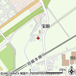 秋田県由利本荘市岩谷町周辺の地図