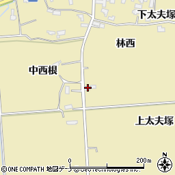 秋田県大仙市大曲西根周辺の地図
