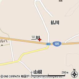 秋田県由利本荘市大内三川三川6-2周辺の地図