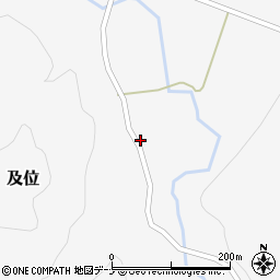 秋田県由利本荘市及位及位周辺の地図