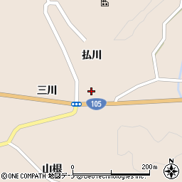 セブンイレブン由利本荘大内三川店周辺の地図