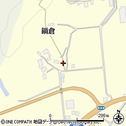 秋田県由利本荘市大谷鍋倉周辺の地図