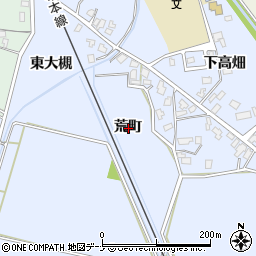 秋田県大仙市大曲荒町周辺の地図
