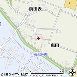 秋田県大仙市東川東田周辺の地図